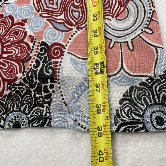 Bisou Bisou Floral Midi Mesh Dress Lace Waist V Neck Cap Sleeve Sheer 90’s Y2K-S - Picture 5 of 10